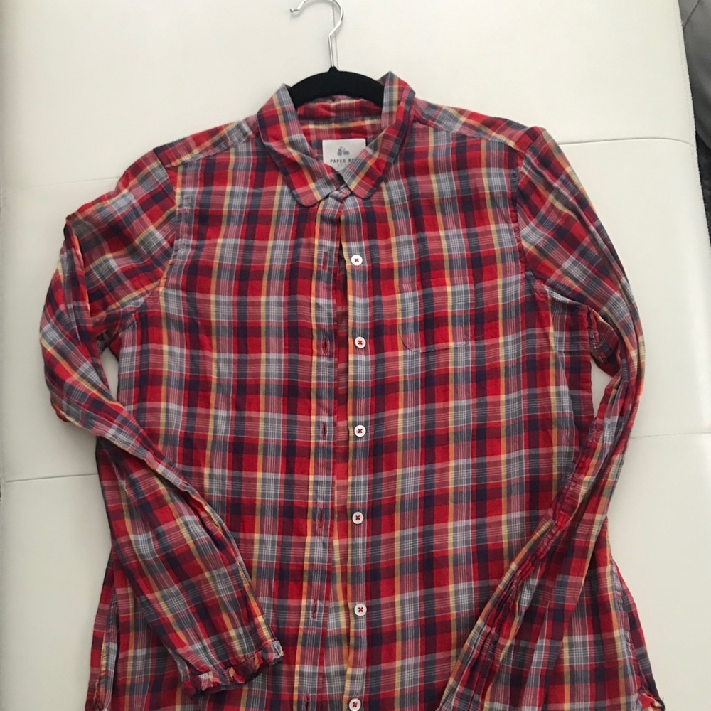 Anthropologie plaid button Down
